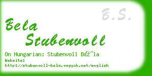 bela stubenvoll business card